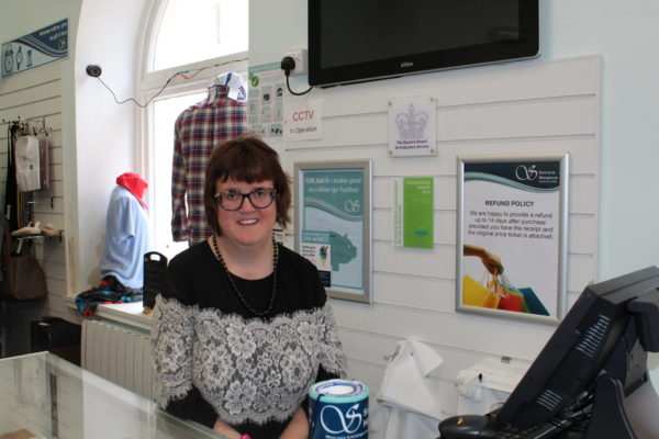 Elsa working in the shop